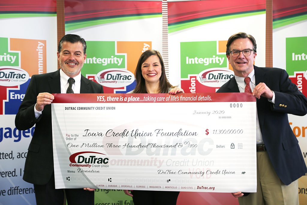 DuTrac Community Credit Union Gifts $1.3 Million to Iowa Credit Union Foundation